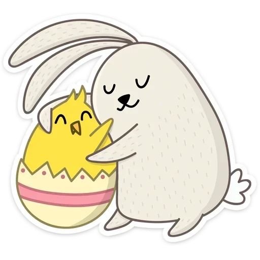 🤗 Стикер «Пасхальные друзья» для Telegram