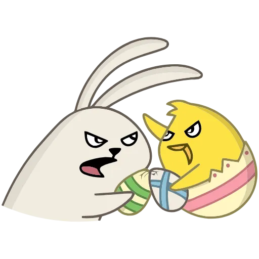 😡 Эмодзи «Пасхальные друзья» для Telegram