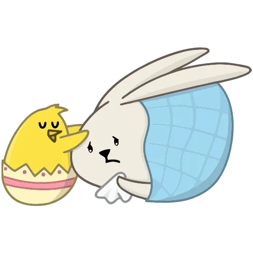 🤒 Эмодзи «Пасхальные друзья» для Telegram