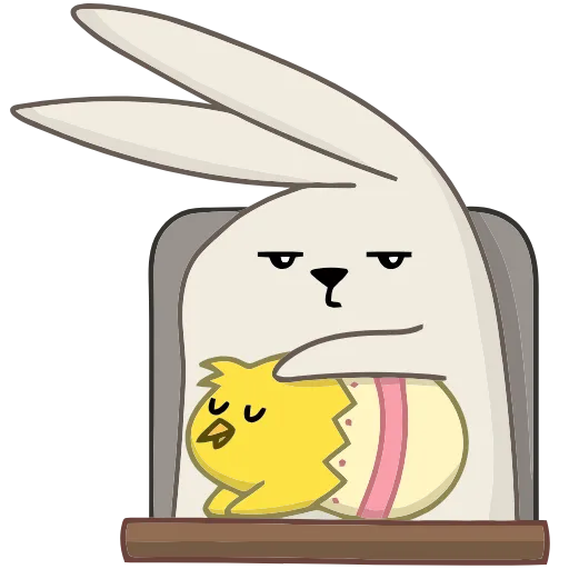 😐 Эмодзи «Пасхальные друзья» для Telegram
