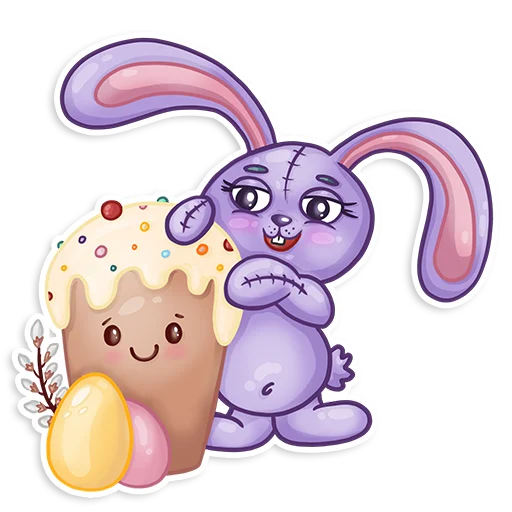 🧁 Стикер «Easter Rabbit Toy» для Telegram