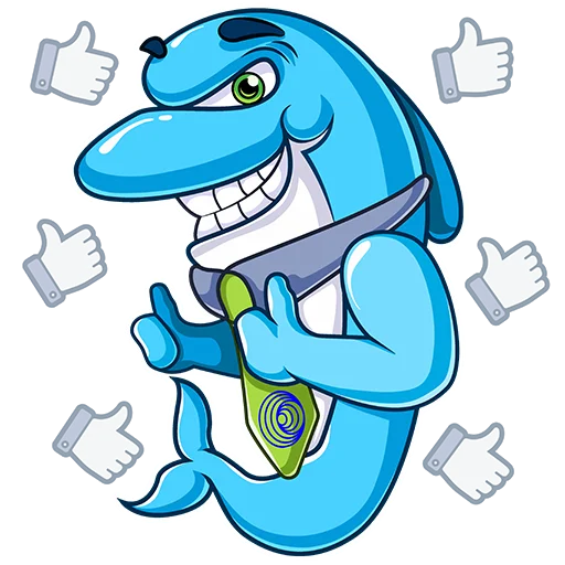Стикерпак Dolphins echo.org для Telegram — скачать