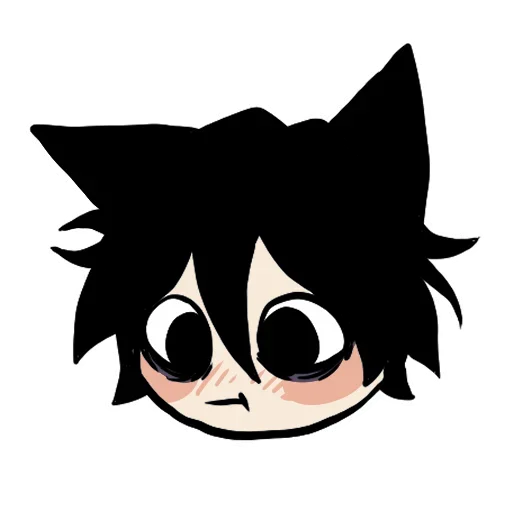 😶 Стикер «Edgy catboy extended» для Telegram