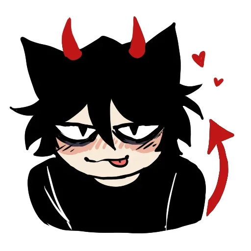 😈 Стикер «Edgy catboy extended» для Telegram