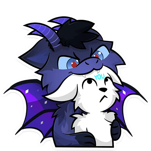 😈 Стикер «Furry Dragon» для Telegram