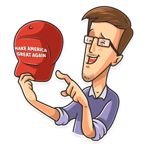 Стикерпак Edward Snowden для Telegram