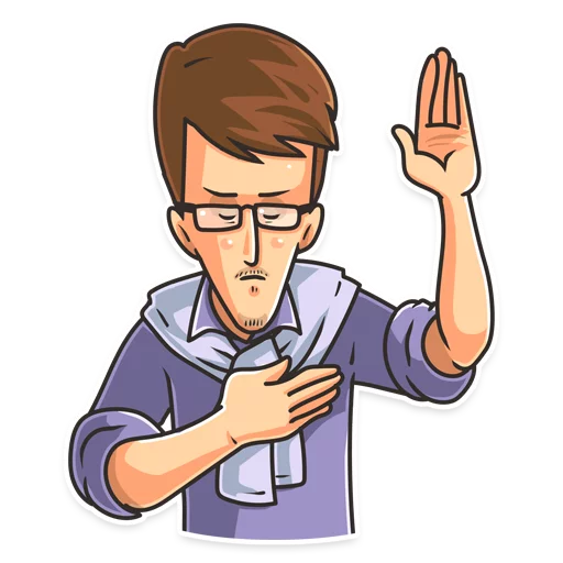 😔 Стикер «Edward Snowden» для Telegram