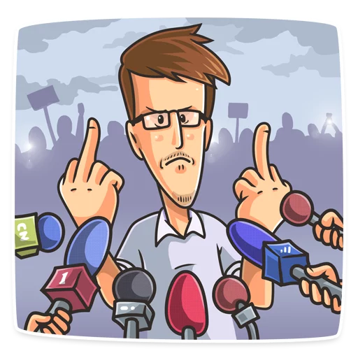 🖕 Стикер «Edward Snowden» для Telegram