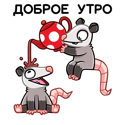Стикерпак Братья Хвостики Эник и Беник для Telegram — скачать