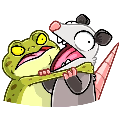 🐸 Эмодзи «Братья Хвостики Эник и Беник» для Telegram