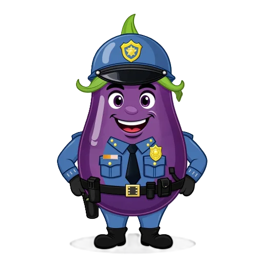 👮 Стикер «Баклажан» для Telegram