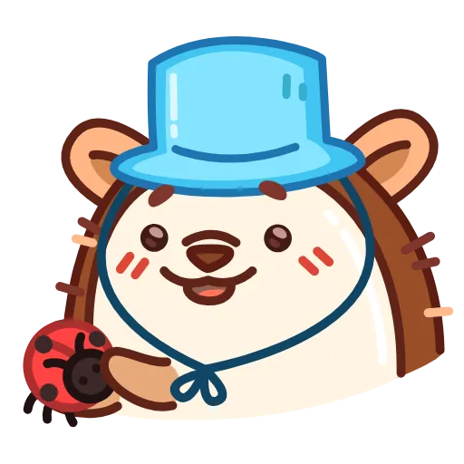 🐞 Стикер «Ежик» для Telegram