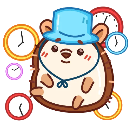 ⏳ Стикер «Ежик» для Telegram