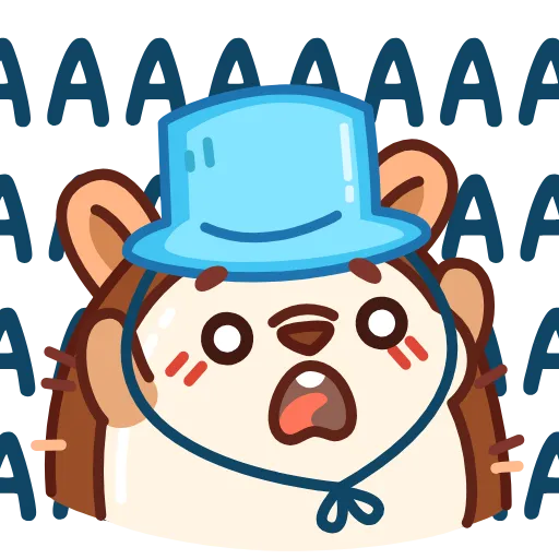 😱 Стикер «Ежик» для Telegram