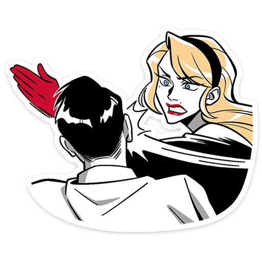 😠 Стикер «Элинор и Джордж» для Telegram