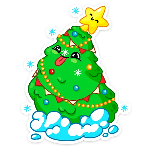 😛 Стикер «Ёлочка Иголочка» для Telegram