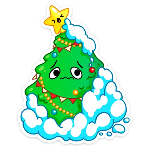 😖 Стикер «Ёлочка Иголочка» для Telegram