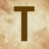 🤩 Эмодзи «Буквы в стиле - Состаренная бумага» для Telegram