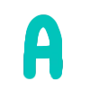🤩 Эмодзи «Бирюзовые буквы, русские и английские» для Telegram