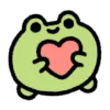 ❤️ Эмодзи «эмоджи с милым лягушонком» для Telegram