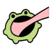🐸 Эмодзи «эмоджи с милым лягушонком» для Telegram