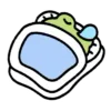 😴 Эмодзи «эмоджи с милым лягушонком» для Telegram