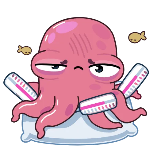 🤒 Эмодзи «эмоджи с Осьминогом» для Telegram
