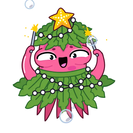🎄 Эмодзи «эмоджи с Осьминогом» для Telegram