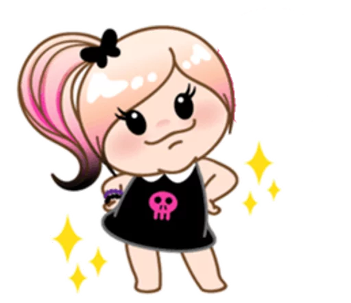 👩 Стикер «eMo GirLz» для Telegram