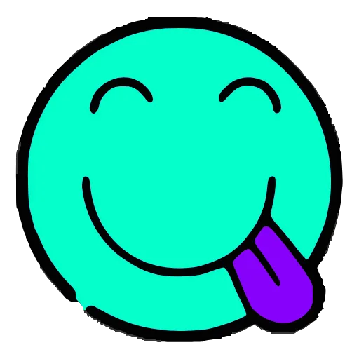 😋 Эмодзи «Бирюзовые буквы и эмодзи» для Telegram
