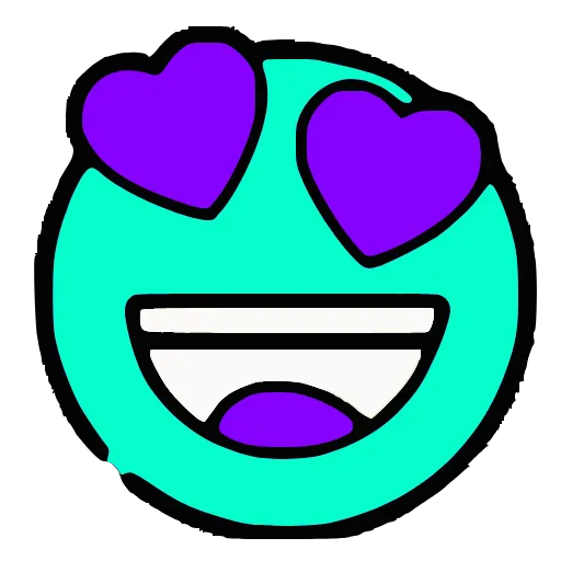 😍 Эмодзи «Бирюзовые буквы и эмодзи» для Telegram