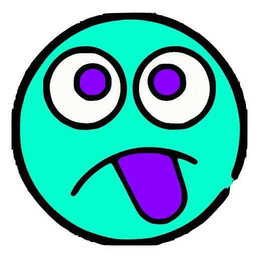 😜 Эмодзи «Бирюзовые буквы и эмодзи» для Telegram