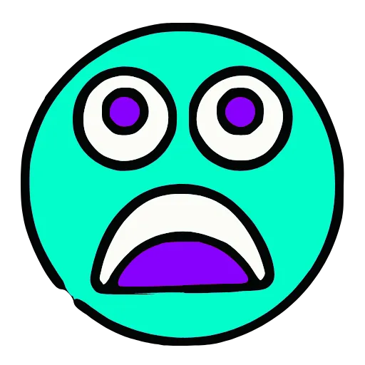 😫 Эмодзи «Бирюзовые буквы и эмодзи» для Telegram