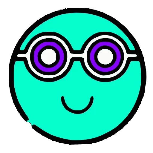 🤓 Эмодзи «Бирюзовые буквы и эмодзи» для Telegram