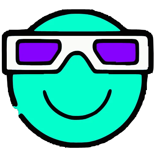 😎 Эмодзи «Бирюзовые буквы и эмодзи» для Telegram