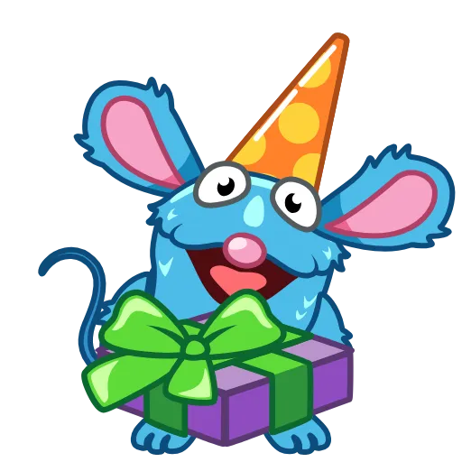 🥳 Эмодзи «Мышонок Туттер» для Telegram