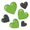 💚 Эмодзи «🌼 black emoji - чёрные эмодзи» для Telegram