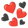 ❤️ Эмодзи «🌼 black emoji - чёрные эмодзи» для Telegram