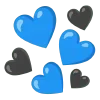 💙 Эмодзи «🌼 black emoji - чёрные эмодзи» для Telegram