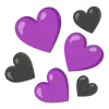 💜 Эмодзи «🌼 black emoji - чёрные эмодзи» для Telegram