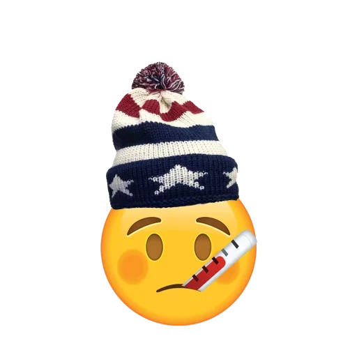 🤗 Стикер «emoji with cute hat» для Telegram
