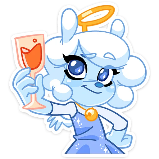 🥂 Стикер «Энджи» для Telegram