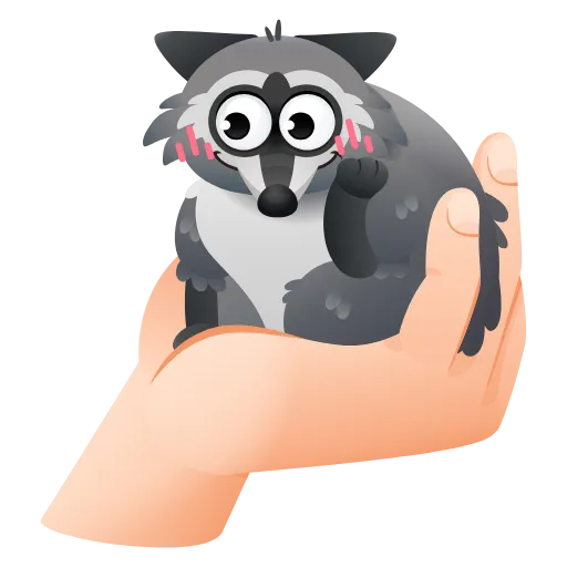 🤩 Эмодзи «Енот Макс» для Telegram