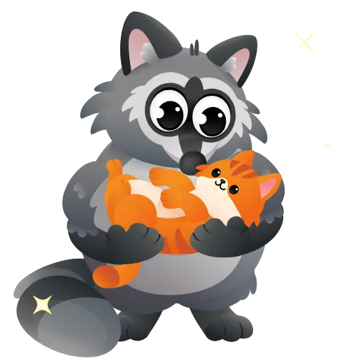 🤩 Эмодзи «Енот Макс» для Telegram