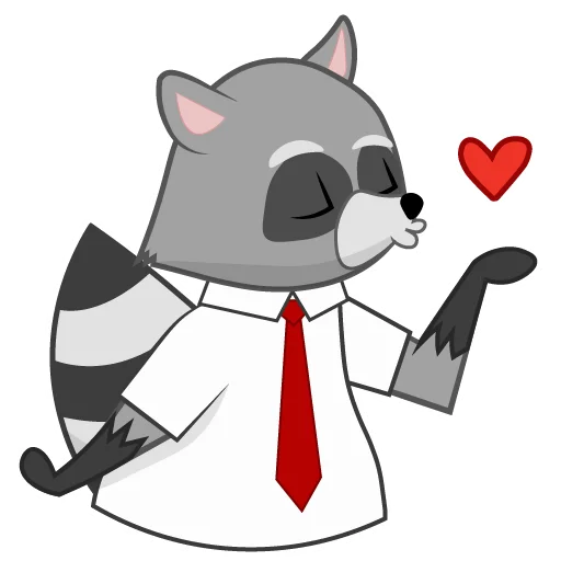 😘 Стикер «Енот Матвей» для Telegram