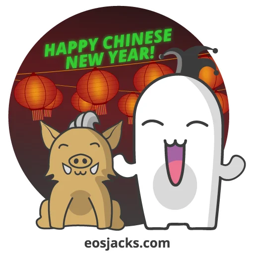 🐷 Стикер «eosjacks» для Telegram