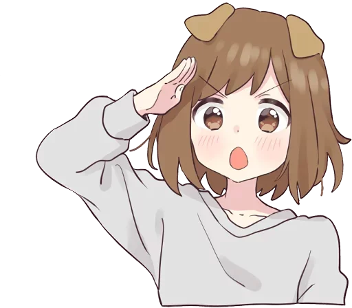 👍 Стикер «dog girl» для Telegram