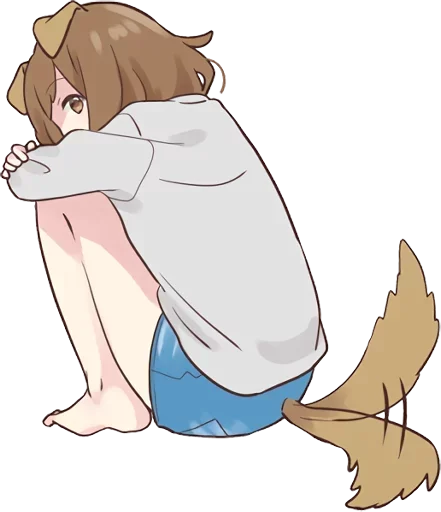 😕 Стикер «dog girl» для Telegram