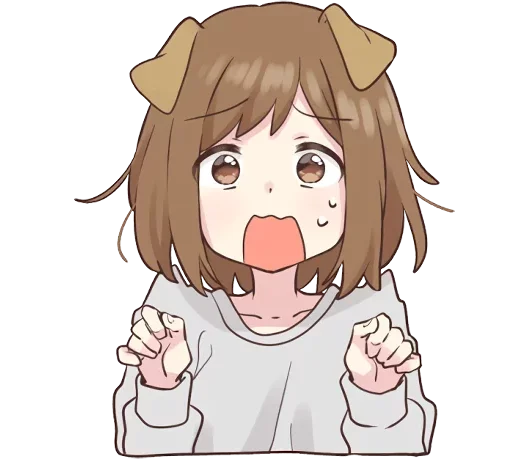 😨 Стикер «dog girl» для Telegram