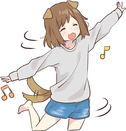 💃 Стикер «dog girl» для Telegram
